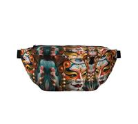 Waist Pack for Men and Women with Adjustable Shoulder Strap Large Hiking Waist Pack for Running, Cycling, Types of Facial Makeup Patterns
