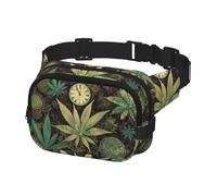 Waist Pack for Men Women Crossbody Belt Bag A Puff in Time Weed Marijuana Waist Bag Travel Fanny Pack Bum Bags, Black, One Size
