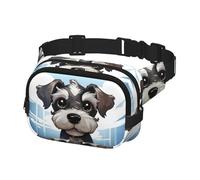 Waist Pack for Men Women Crossbody Belt Bag adorable schnauzer Waist Bag Travel Fanny Pack Bum Bags, Black, One Size