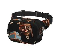 Waist Pack for Men Women Crossbody Belt Bag African Ritual Ethnic Tribal Waist Bag Travel Fanny Pack Bum Bags, Black, One Size