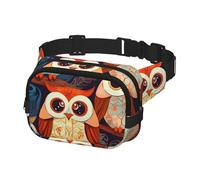 Waist Pack for Men Women Crossbody Belt Bag Anime Owl Waist Bag Travel Fanny Pack Bum Bags, Black, One Size