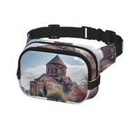 Waist Pack for Men Women Crossbody Belt Bag Armenian Church Waist Bag Travel Fanny Pack Bum Bags, Black, One Size