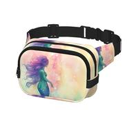 Waist Pack for Men Women Crossbody Belt Bag Beautiful Mermaid tail Waist Bag Travel Fanny Pack Bum Bags, Black, One Size