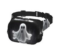 Waist Pack for Men Women Crossbody Belt Bag Black and Halloween Ghost Waist Bag Travel Fanny Pack Bum Bags, Black, One Size