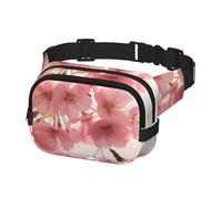 Waist Pack for Men Women Crossbody Belt Bag cherry blossom Waist Bag Travel Fanny Pack Bum Bags, Black, One Size
