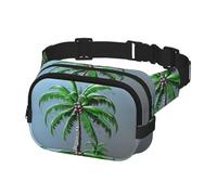 Waist Pack for Men Women Crossbody Belt Bag Coconut Tree Waist Bag Travel Fanny Pack Bum Bags, Black, One Size