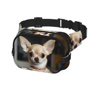 Waist Pack for Men Women Crossbody Belt Bag cute chihuahua Waist Bag Travel Fanny Pack Bum Bags, Black, One Size