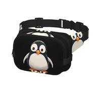 Waist Pack for Men Women Crossbody Belt Bag Cute Penguin Waist Bag Travel Fanny Pack Bum Bags, Black, One Size