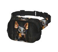 Waist Pack for Men Women Crossbody Belt Bag doberman Waist Bag Travel Fanny Pack Bum Bags, Black, One Size