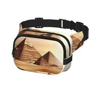 Waist Pack for Men Women Crossbody Belt Bag Egyptian Pyramid in Desert Waist Bag Travel Fanny Pack Bum Bags, Black, One Size