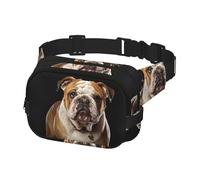 Waist Pack for Men Women Crossbody Belt Bag English-Bulldog Waist Bag Travel Fanny Pack Bum Bags, Black, One Size
