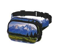 Waist Pack for Men Women Crossbody Belt Bag grand teton national park Waist Bag Travel Fanny Pack Bum Bags, Black, One Size