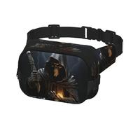 Waist Pack for Men Women Crossbody Belt Bag Grim-Reaper Waist Bag Travel Fanny Pack Bum Bags, Black, One Size