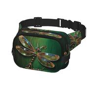 Waist Pack for Men Women Crossbody Belt Bag Jewel dragonfly Waist Bag Travel Fanny Pack Bum Bags, Black, One Size