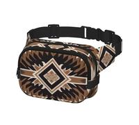 Waist Pack for Men Women Crossbody Belt Bag Native American Waist Bag Travel Fanny Pack Bum Bags, Black, One Size