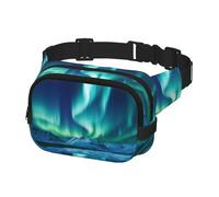 Waist Pack for Men Women Crossbody Belt Bag Northern Lights Waist Bag Travel Fanny Pack Bum Bags, Black, One Size
