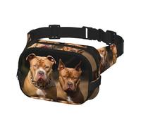 Waist Pack for Men Women Crossbody Belt Bag Pitbull Dogs Waist Bag Travel Fanny Pack Bum Bags, Black, One Size