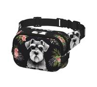Waist Pack for Men Women Crossbody Belt Bag Schnauzer Waist Bag Travel Fanny Pack Bum Bags, Black, One Size