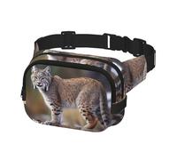 Waist Pack for Men Women Crossbody Belt Bag Wild bobcat Waist Bag Travel Fanny Pack Bum Bags, Black, One Size