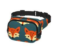 Waist Pack for Running Fanny Pack for Women and Men Crossbody Belt Bag Bum Bag, Cute Little Foxes