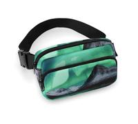 Waist Pack for Women Crossbody Aurora BorealisBelt Bag Zipper Pockets Adjustable Strap Waist Wallet Hip Pack for Traveling Cycling Running Hiking, style, 20x13cm