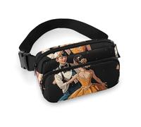 Waist Pack for Women Crossbody Ballroom Dance Small PatternBelt Bag Zipper Pockets Adjustable Strap Waist Wallet Hip Pack for Traveling Cycling Running Hiking, style, 20x13cm