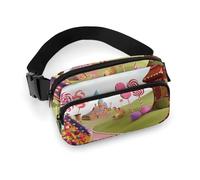 Waist Pack for Women Crossbody Candy LandBelt Bag Zipper Pockets Adjustable Strap Waist Wallet Hip Pack for Traveling Cycling Running Hiking, style, 20x13cm