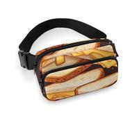 Waist Pack for Women Crossbody Cheese SandwichesBelt Bag Zipper Pockets Adjustable Strap Waist Wallet Hip Pack for Traveling Cycling Running Hiking, style, 20x13cm