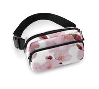 Waist Pack for Women Crossbody Cherry Japanese Cherry BlossomBelt Bag Zipper Pockets Adjustable Strap Waist Wallet Hip Pack for Traveling Cycling Running Hiking, style, 20x13cm