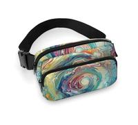 Waist Pack for Women Crossbody Colorful Abstract SwirlsBelt Bag Zipper Pockets Adjustable Strap Waist Wallet Hip Pack for Traveling Cycling Running Hiking, style, 20x13cm