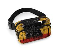 Waist Pack for Women Crossbody Germany Flag EagleBelt Bag Zipper Pockets Adjustable Strap Waist Wallet Hip Pack for Traveling Cycling Running Hiking, style, 20x13cm