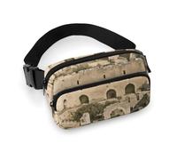 Waist Pack for Women Crossbody Israel at The Tower of DavidBelt Bag Zipper Pockets Adjustable Strap Waist Wallet Hip Pack for Traveling Cycling Running Hiking, style, 20x13cm
