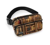 Waist Pack for Women Crossbody Library Bookshelf BookBelt Bag Zipper Pockets Adjustable Strap Waist Wallet Hip Pack for Traveling Cycling Running Hiking, style, 20x13cm