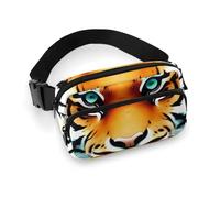 Waist Pack for Women Crossbody Little Fat Tiger HeadBelt Bag Zipper Pockets Adjustable Strap Waist Wallet Hip Pack for Traveling Cycling Running Hiking, style, 20x13cm
