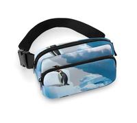 Waist Pack for Women Crossbody Penguins On The IcebergBelt Bag Zipper Pockets Adjustable Strap Waist Wallet Hip Pack for Traveling Cycling Running Hiking, style, 20x13cm