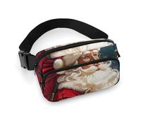 Waist Pack for Women Crossbody Santa Claus Climbed Into The ChimneyBelt Bag Zipper Pockets Adjustable Strap Waist Wallet Hip Pack for Traveling Cycling Running Hiking, style, 20x13cm