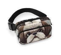 Waist Pack for Women Crossbody Shih Tzu DogBelt Bag Zipper Pockets Adjustable Strap Waist Wallet Hip Pack for Traveling Cycling Running Hiking, style, 20x13cm