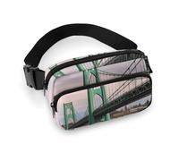 Waist Pack for Women Crossbody St Johns BridgeBelt Bag Zipper Pockets Adjustable Strap Waist Wallet Hip Pack for Traveling Cycling Running Hiking, style, 20x13cm