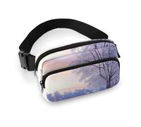 Waist Pack for Women Crossbody Winter LandscapeBelt Bag Zipper Pockets Adjustable Strap Waist Wallet Hip Pack for Traveling Cycling Running Hiking, style, 20x13cm