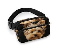 Waist Pack for Women Crossbody Yorkshire Terrier in The CaveBelt Bag Zipper Pockets Adjustable Strap Waist Wallet Hip Pack for Traveling Cycling Running Hiking, style, 20x13cm