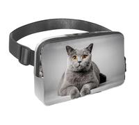 Waist Pack for Women Men, Outdoor Waist Bag Fanny Pack, Slim Running Belt Bum Bag for Walking Jogging Hiking Traveling Workout - Cat Lying on The Table