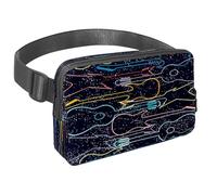 Waist Pack for Women Men, Outdoor Waist Bag Fanny Pack, Slim Running Belt Bum Bag for Walking Jogging Hiking Traveling Workout - Colorful Electric Guitars Instrument