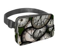 Waist Pack for Women Men, Outdoor Waist Bag Fanny Pack, Slim Running Belt Bum Bag for Walking Jogging Hiking Traveling Workout - Moving Forward Time Clocks