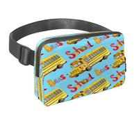 Waist Pack for Women Men, Outdoor Waist Bag Fanny Pack, Slim Running Belt Bum Bag for Walking Jogging Hiking Traveling Workout - Yellow School Bus