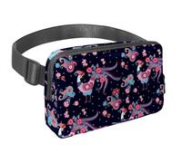 Waist Pack for Women Men, Outdoor Waist Bag Fanny Pack, Slim Running Belt Bum Bag for Walking Jogging Hiking Traveling Workout - Fairy Chicken with Flower Tail
