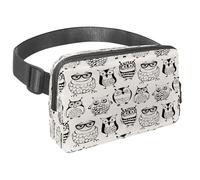 Waist Pack for Women Men, Outdoor Waist Bag Fanny Pack, Slim Running Belt Bum Bag for Walking Jogging Hiking Traveling Workout - Owls Family