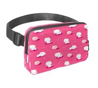 Waist Pack for Women Men, Outdoor Waist Bag Fanny Pack, Slim Running Belt Bum Bag for Walking Jogging Hiking Traveling Workout - Cute Kittens and Curl Florals