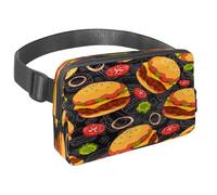 Waist Pack for Women Men, Outdoor Waist Bag Fanny Pack, Slim Running Belt Bum Bag for Walking Jogging Hiking Traveling Workout - Tasty jJuicy Greasy Cheeseburger