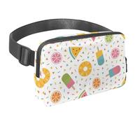Waist Pack for Women Men, Outdoor Waist Bag Fanny Pack, Slim Running Belt Bum Bag for Walking Jogging Hiking Traveling Workout - Summer Watermelon Fruits and Ice Cream