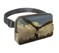 Waist Pack for Women Men, Outdoor Waist Bag Fanny Pack, Slim Running Belt Bum Bag for Walking Jogging Hiking Traveling Workout - Fierce Eagle Attack The Warrior
